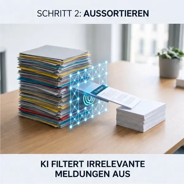 KI filtert irrelevante Meldungen aus